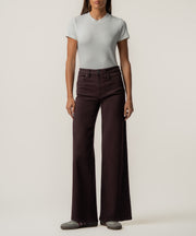 Maya High Rise Wide Leg in Raisin