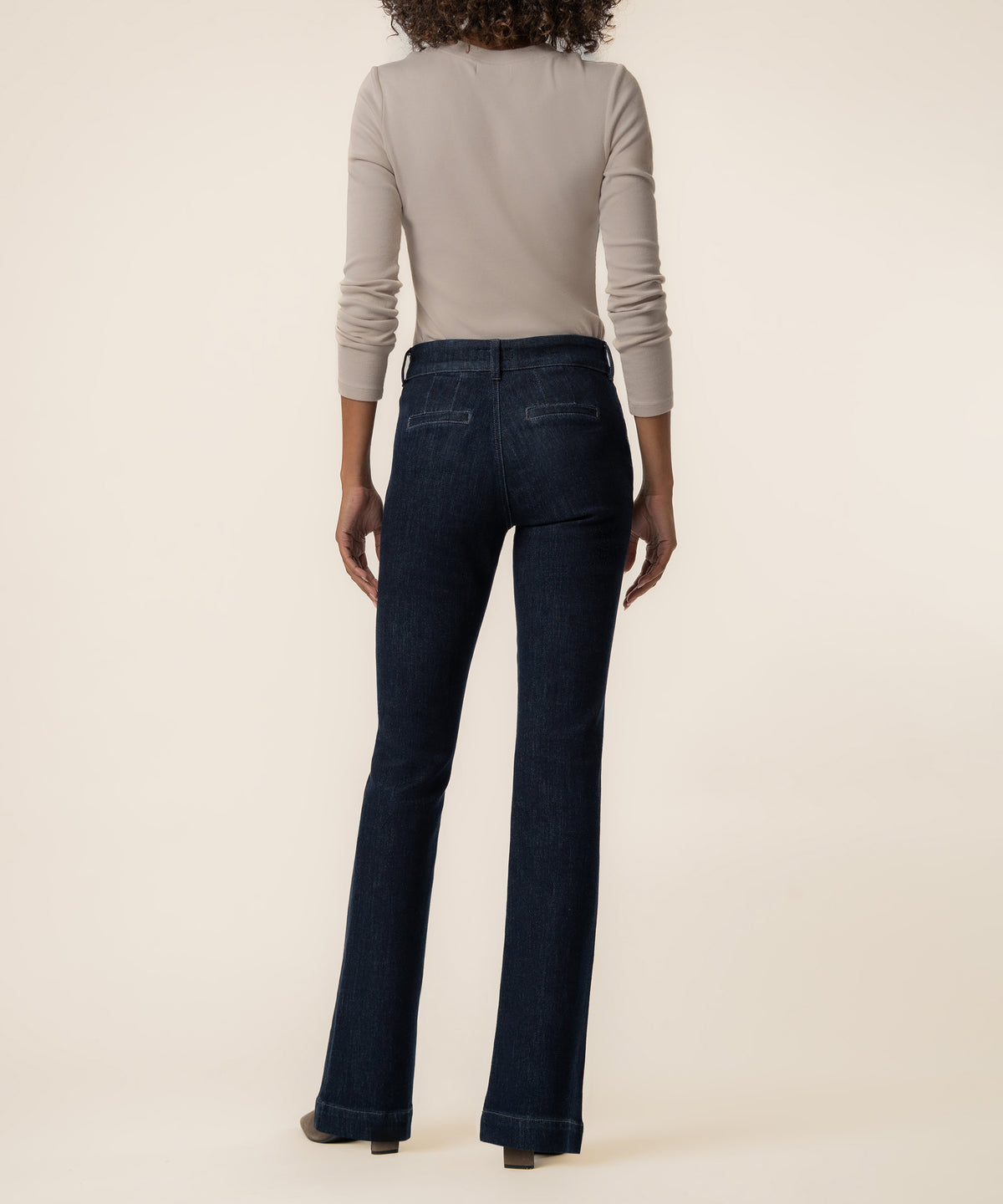 Ana High Rise Trouser Wide Leg in Purpose Wash