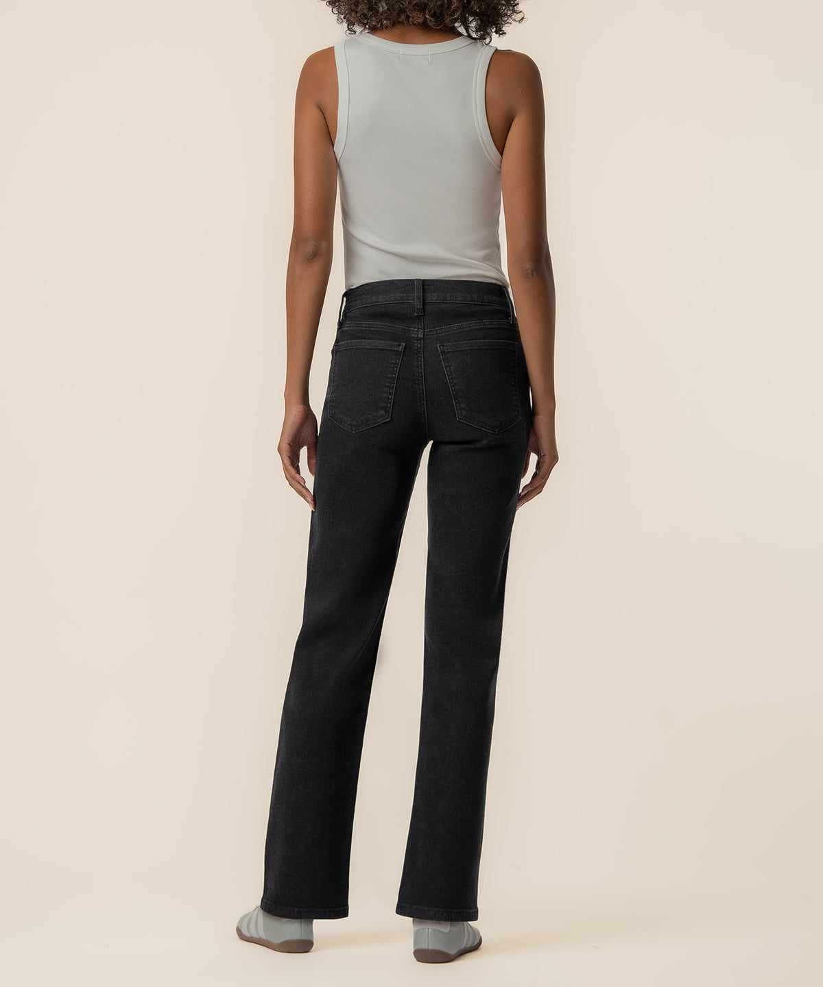 Avery High Rise Easy Straight Leg Long Inseam, Black