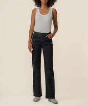Avery High Rise Easy Straight Leg Long Inseam, Black