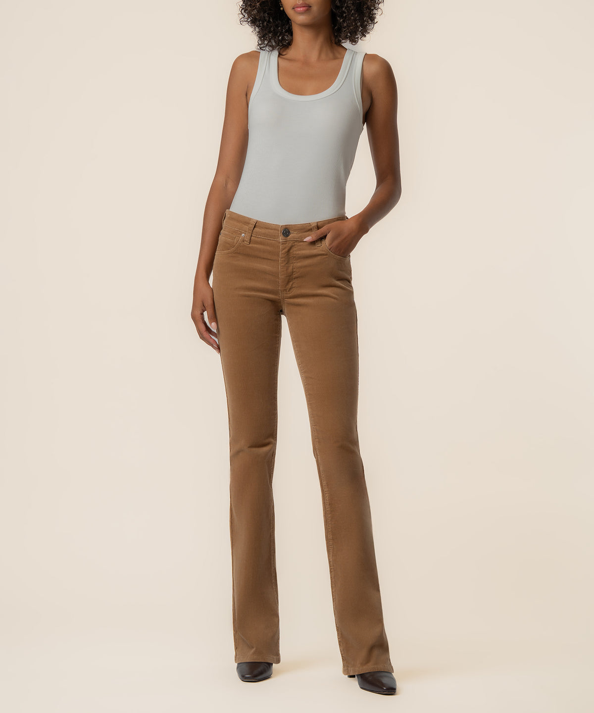 Natalie Corduroy Bootcut in Camel