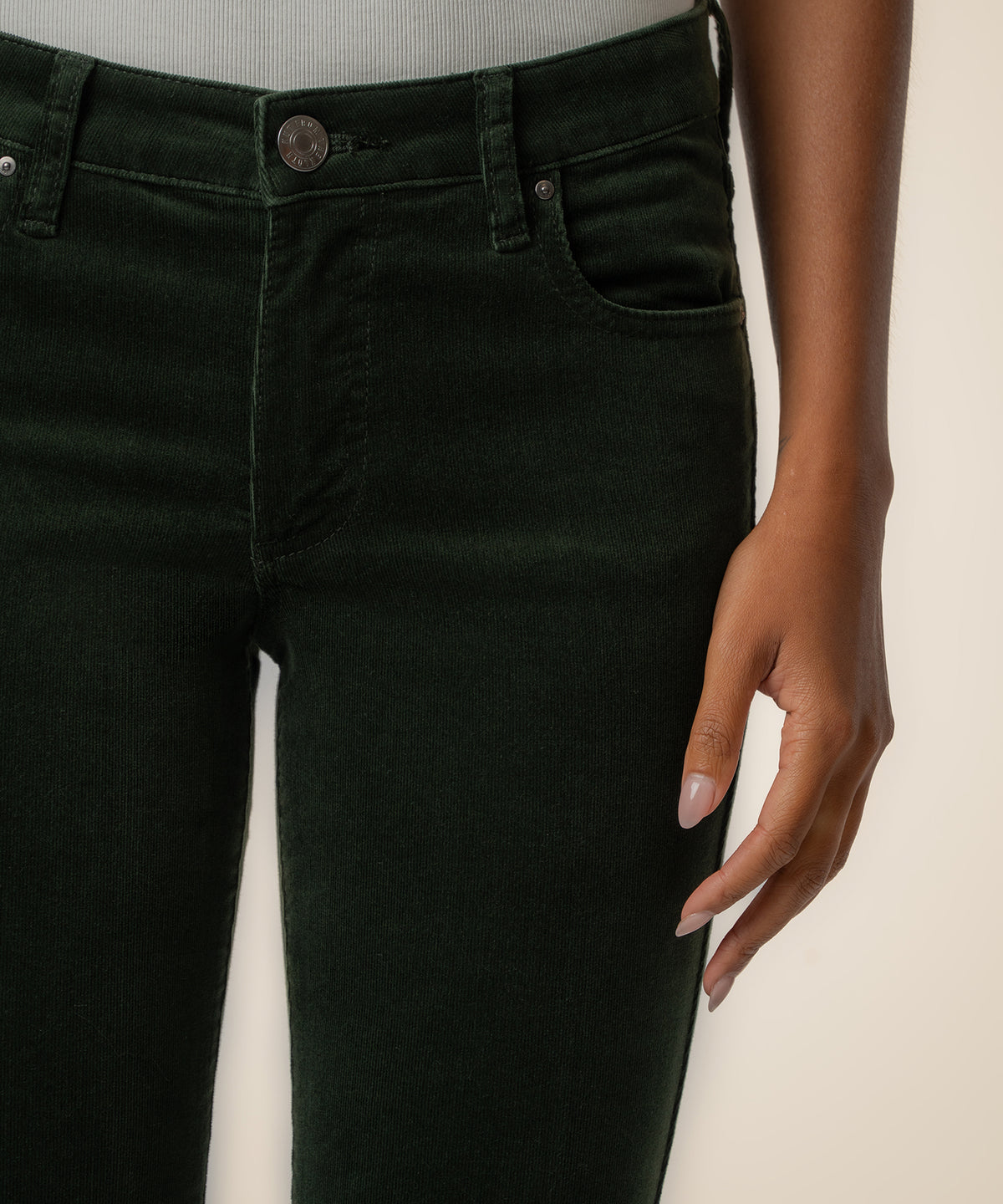 Natalie Corduroy Bootcut in Dark Forest