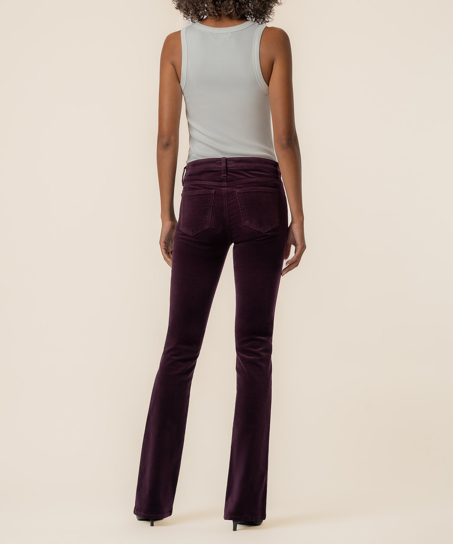 Natalie Corduroy Bootcut in Eggplant