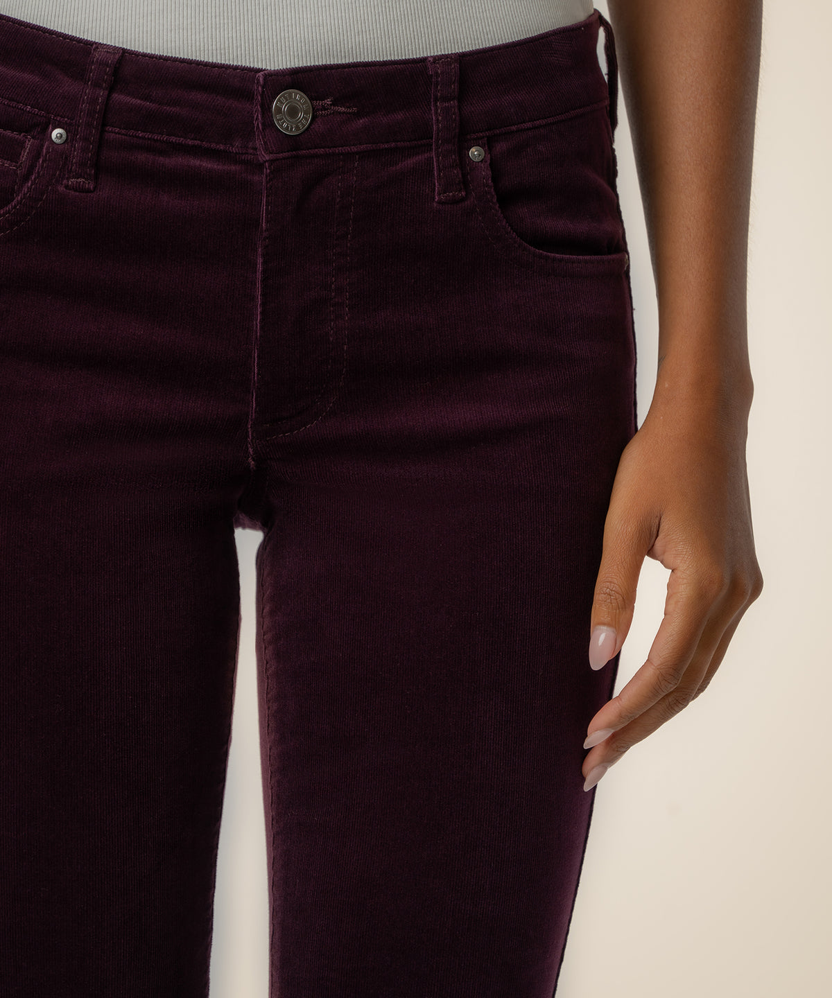 Natalie Corduroy Bootcut in Eggplant