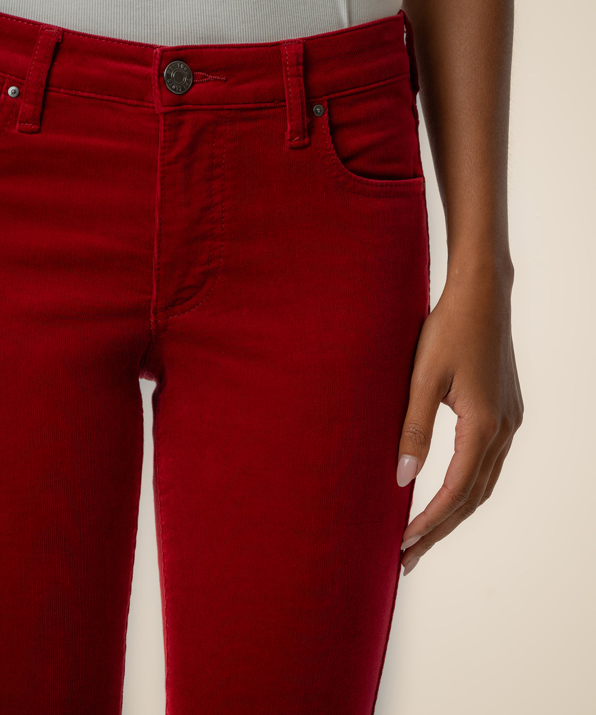 Natalie Corduroy Bootcut in Red