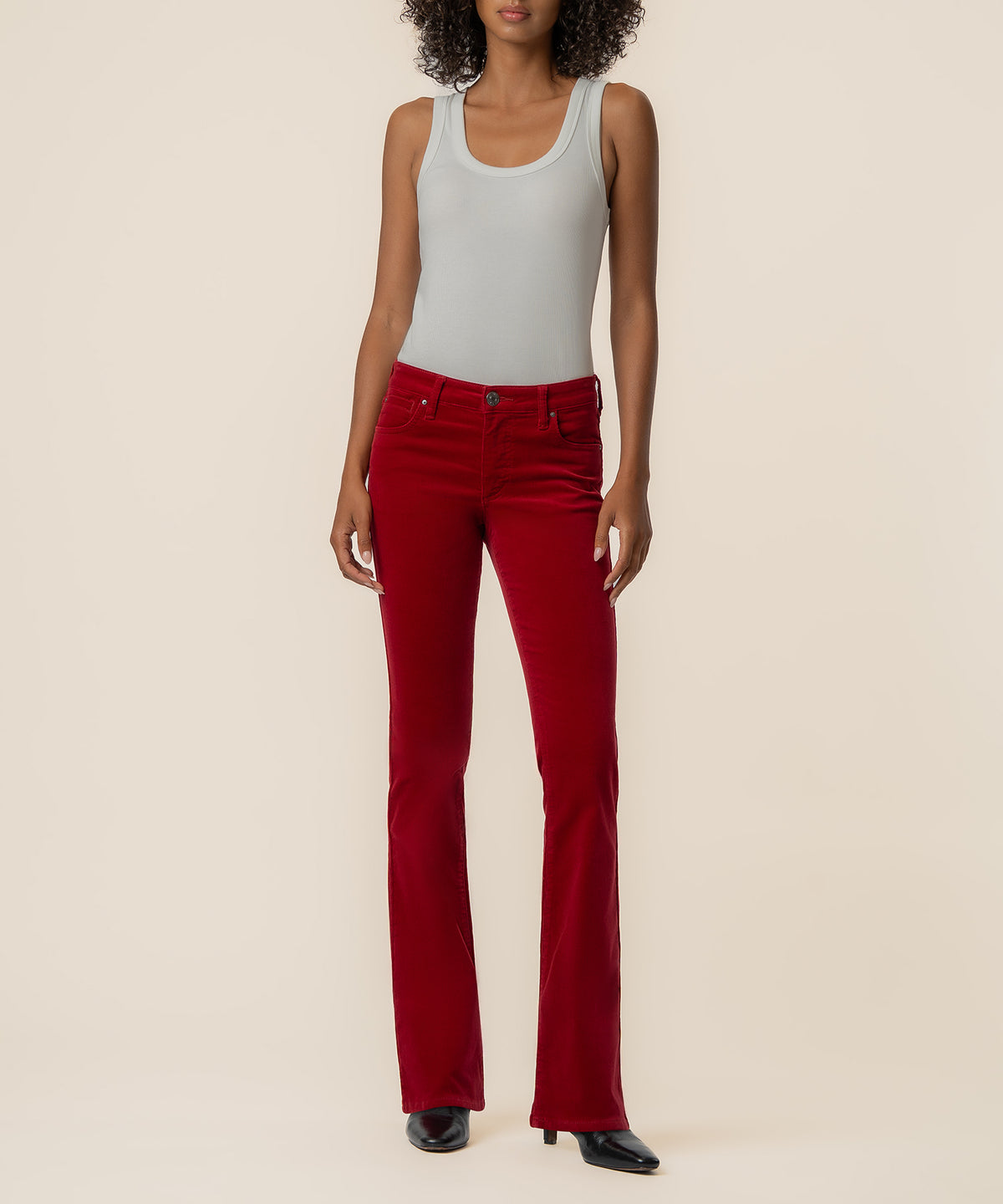 Natalie Corduroy Bootcut in Red