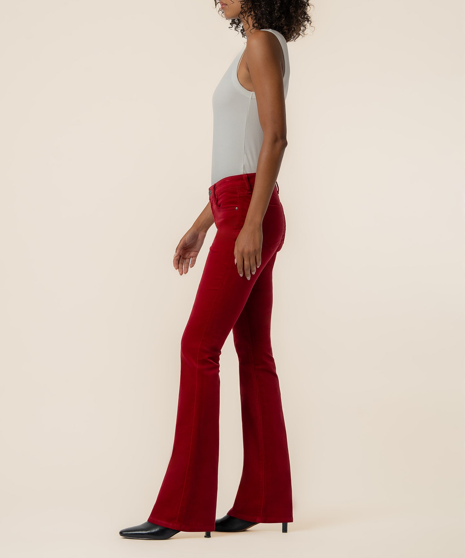 Natalie Corduroy Bootcut in Red