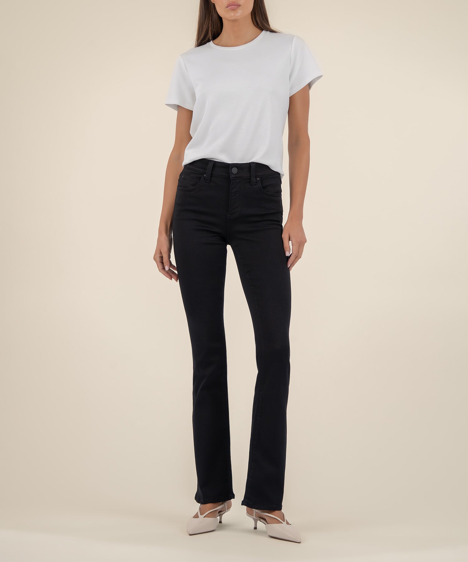 Natalie Mid Rise Bootcut in Black