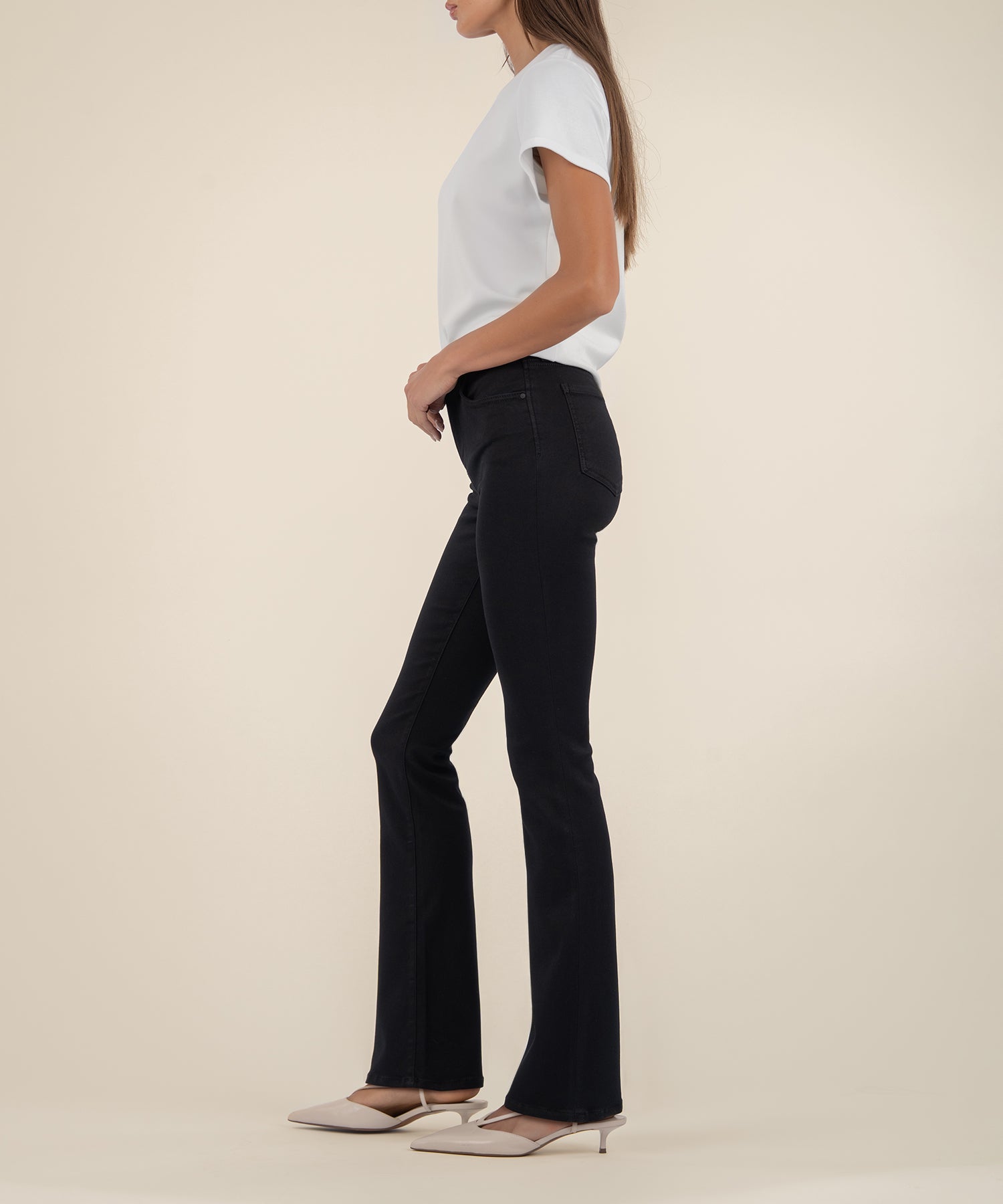Natalie Mid Rise Bootcut in Black