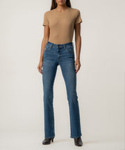 Natalie Mid Rise Bootcut, Petite in Studious Wash