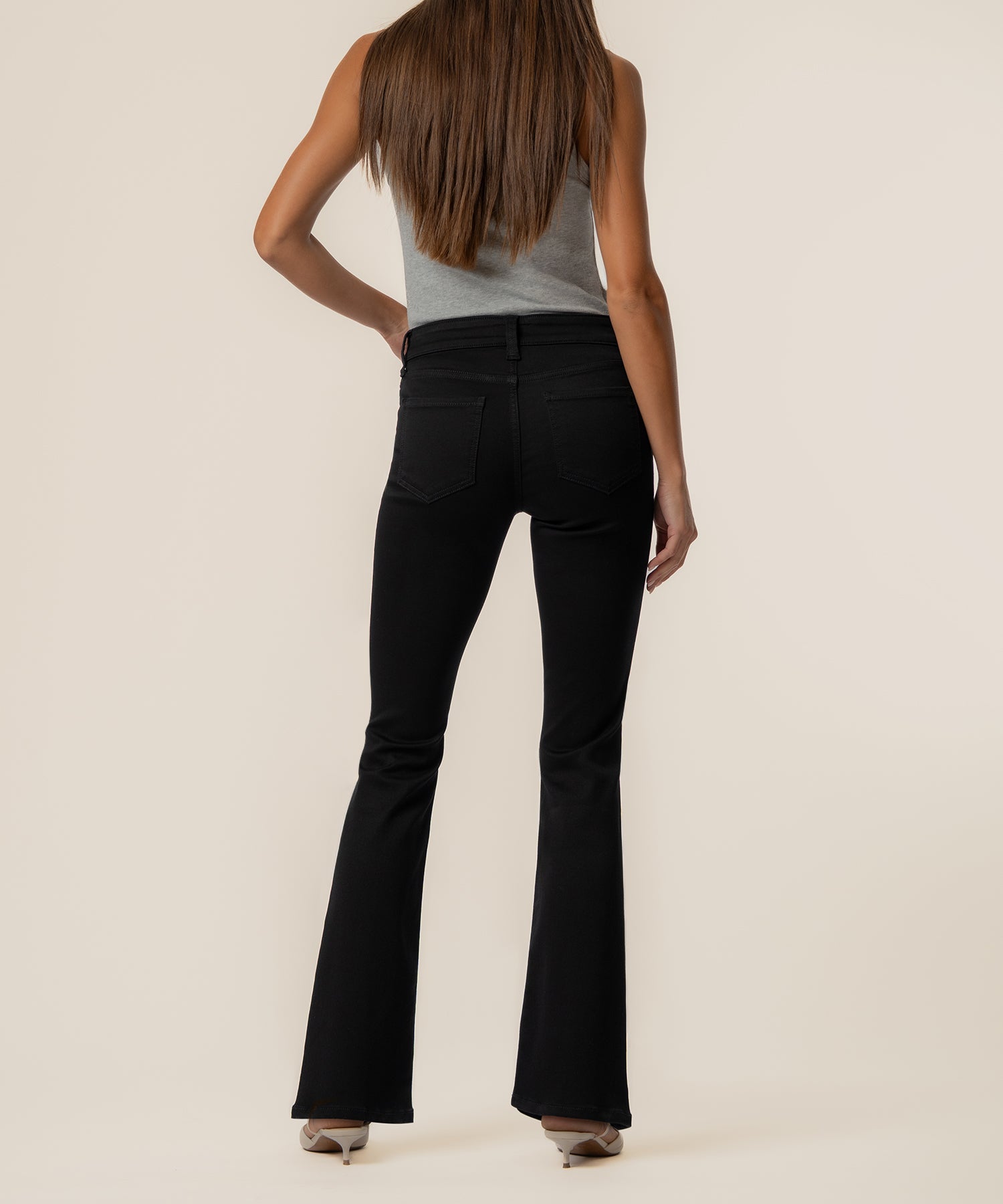 Natalie Mid Rise Bootcut, Petite in Black