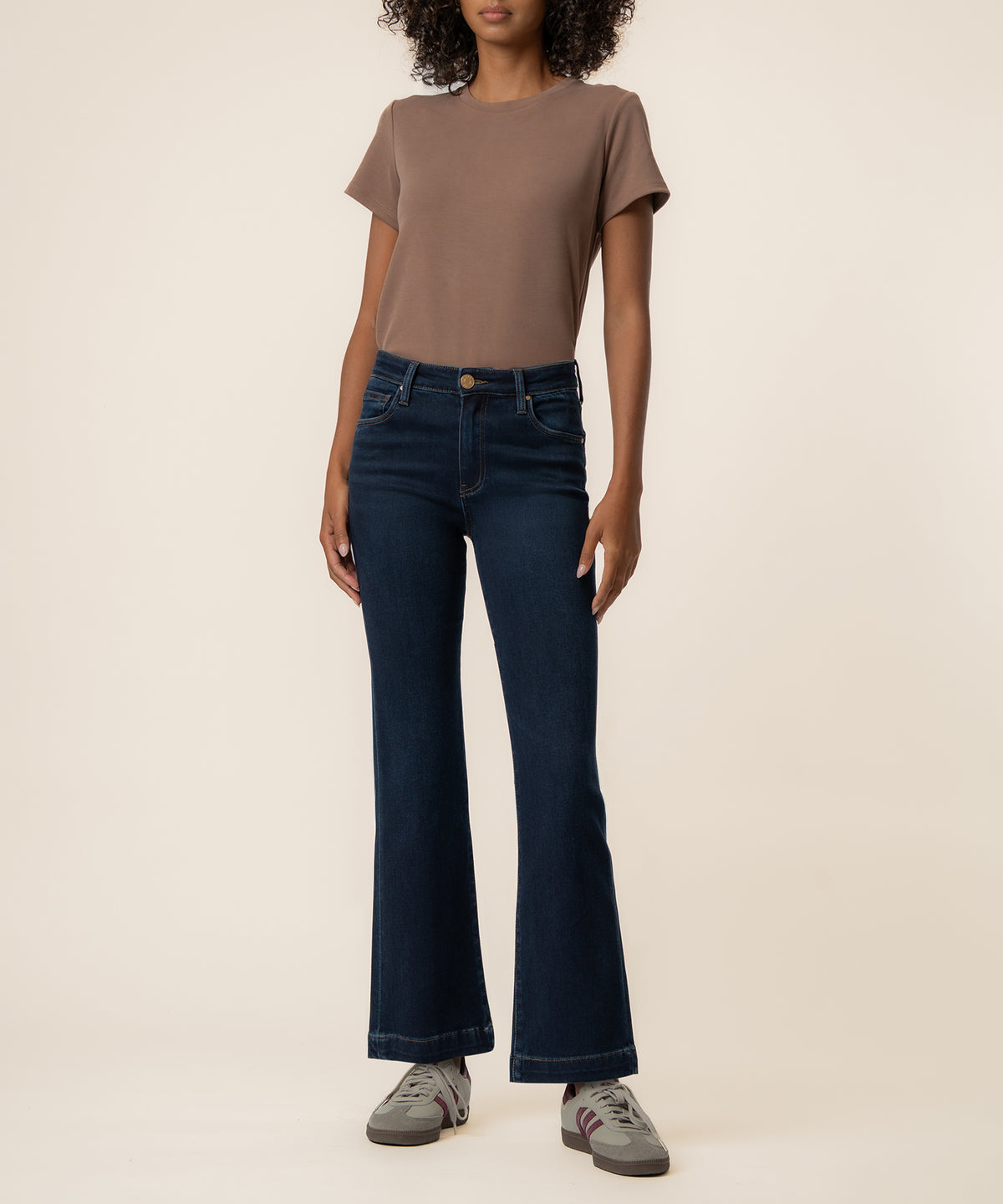 Kelsey High Rise Flare in Patience Wash