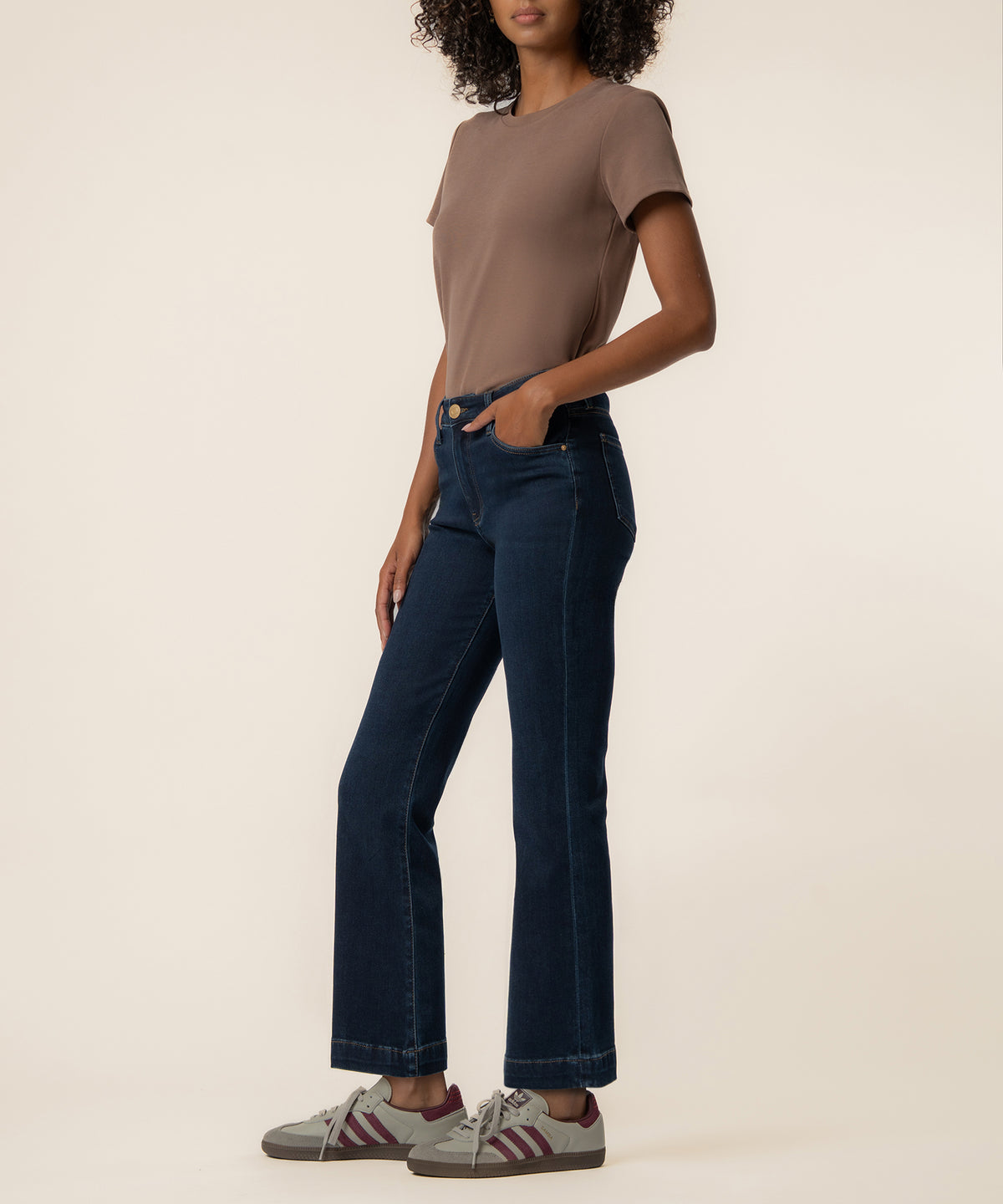 Kelsey High Rise Flare in Patience Wash