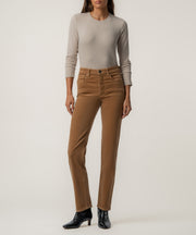 Quinn Corduroy High Rise Mom Pant Petite in Camel