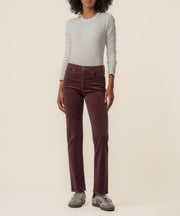 Quinn Corduroy High Rise Mom Pant Petite in Mauve