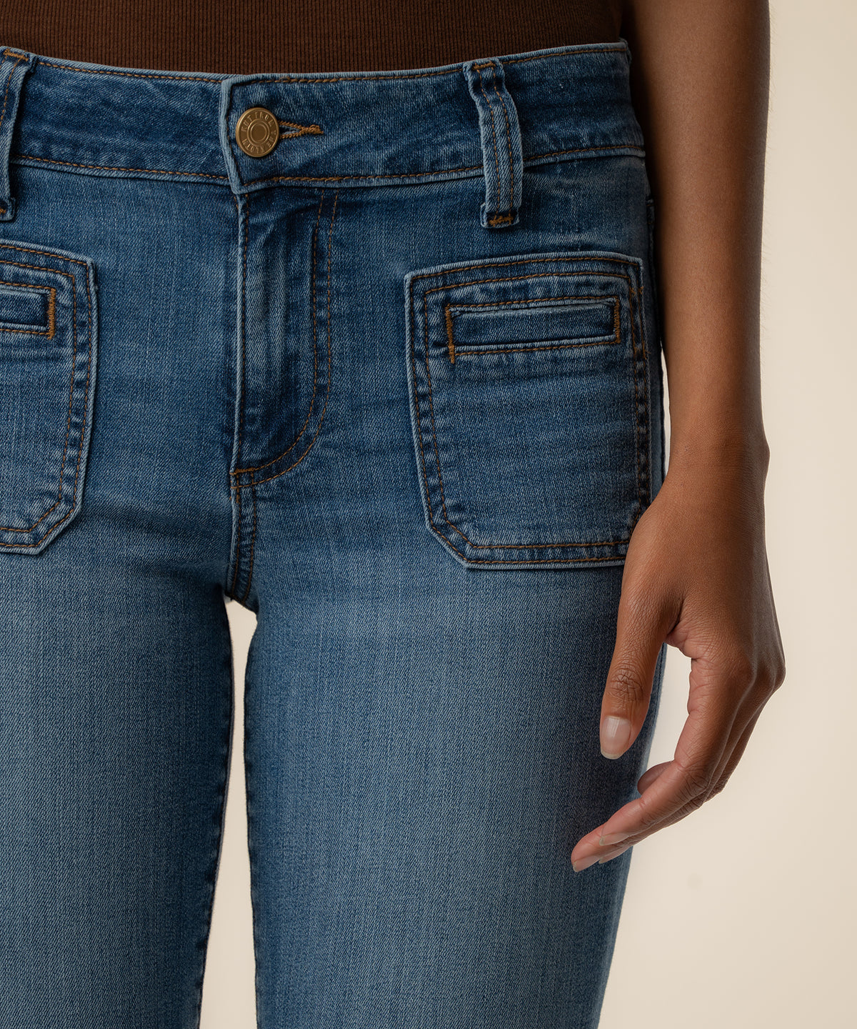Natalie Mid Rise Bootcut, Petite in Interactive Wash