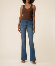 Natalie Mid Rise Bootcut, Petite in Interactive Wash