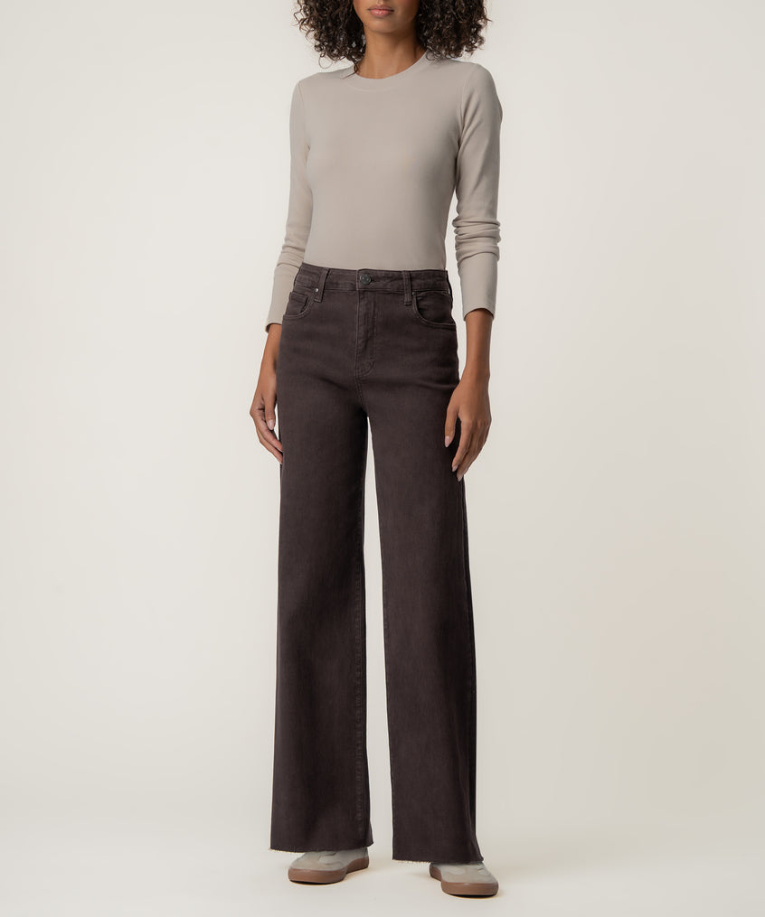 Josie High Rise Straight Trouser in Brownie
