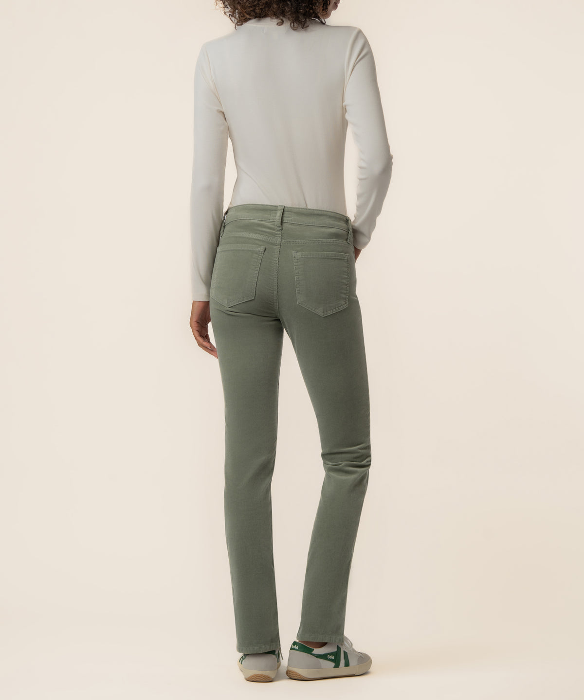 Catherine Corduroy Mid Rise Boyfriend in Sea Star