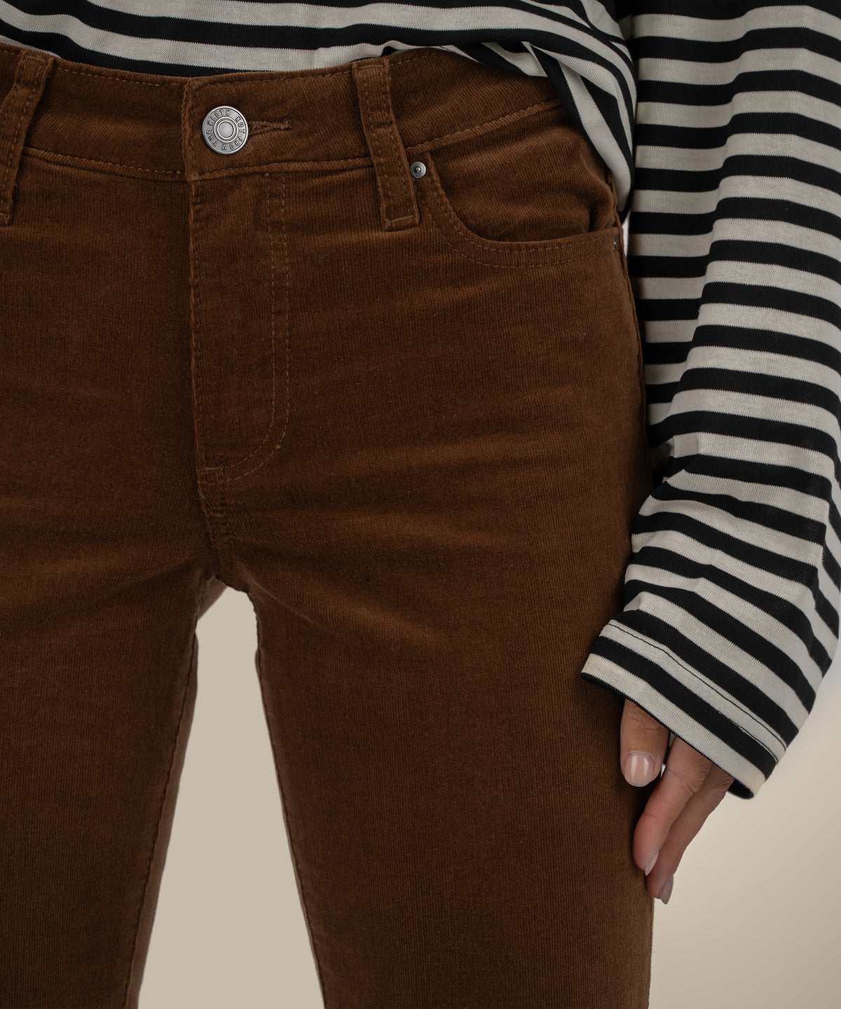 Catherine Corduroy Mid Rise Boyfriend in Whiskey