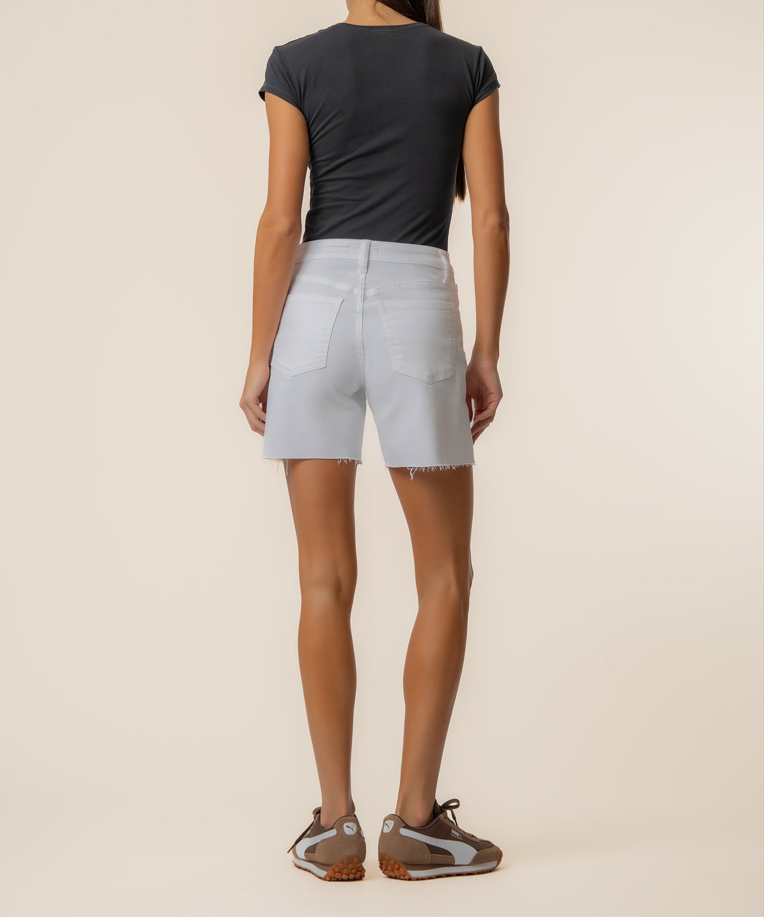 Hailey High Rise Short in Optic White