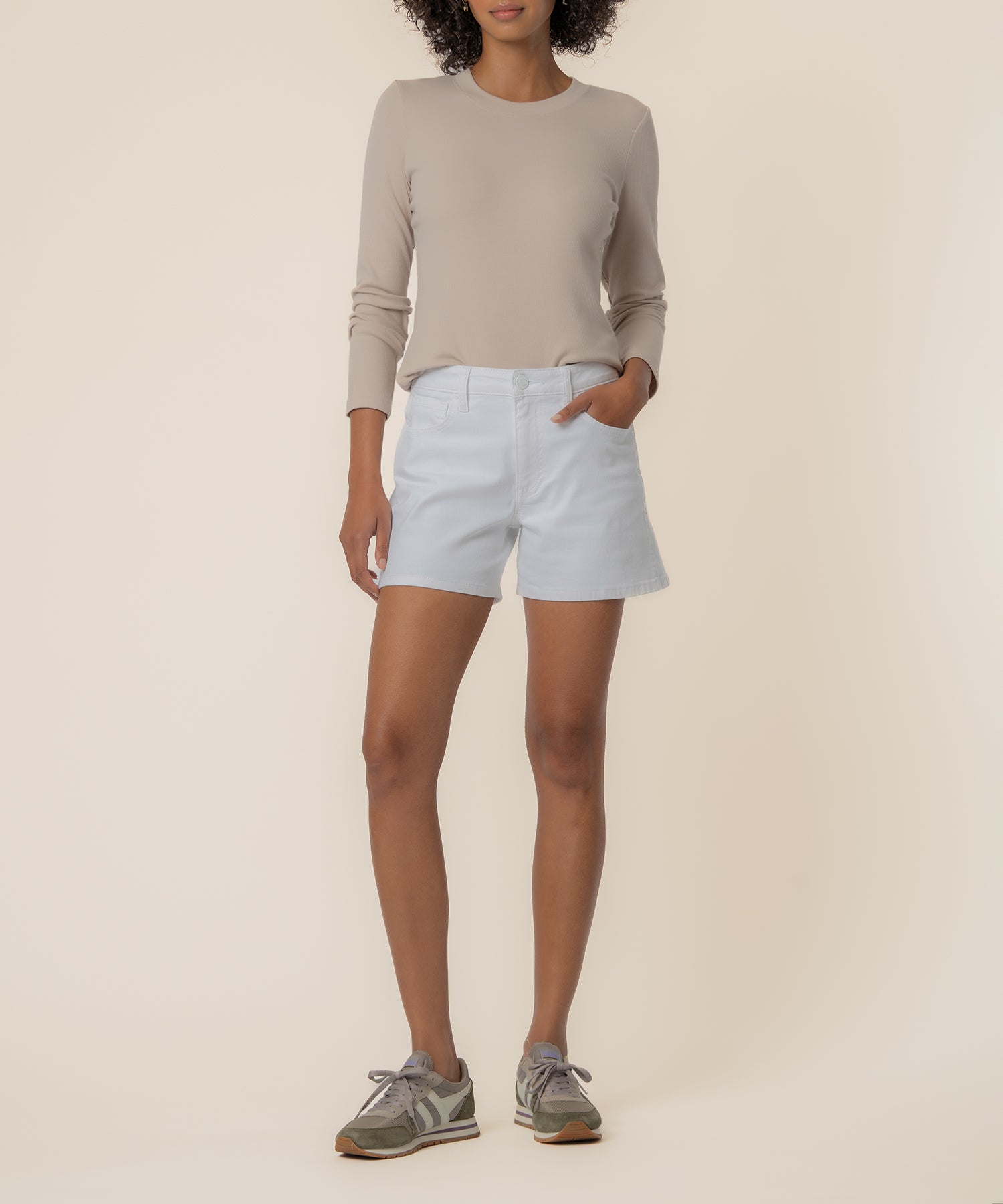 Jane High Waisted Cotton Women's Shorts Jane High Waisted Cotton Women's Shorts