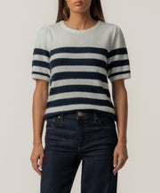 Monika Stripe Sweater in Cream/Navy