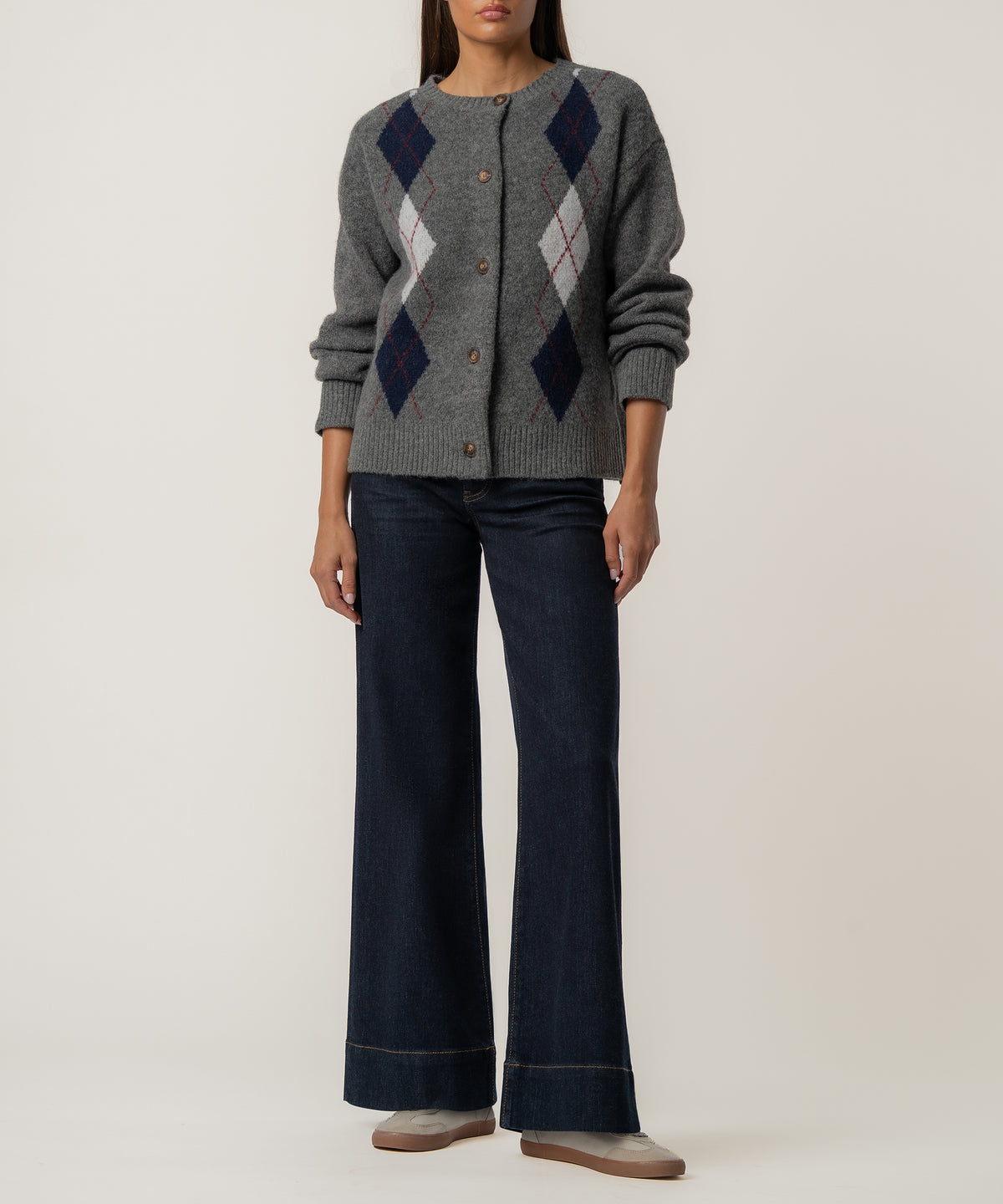 Alexa Cardigan Sweater in Charcoal