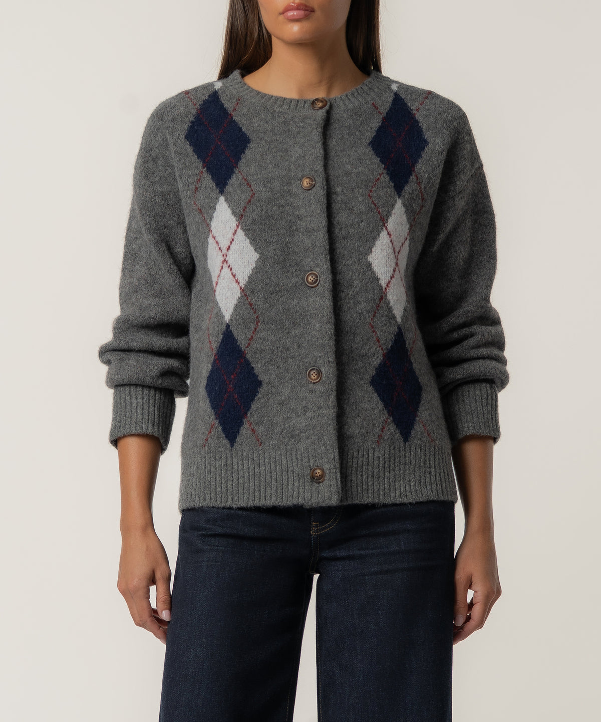 Alexa Cardigan Sweater in Charcoal