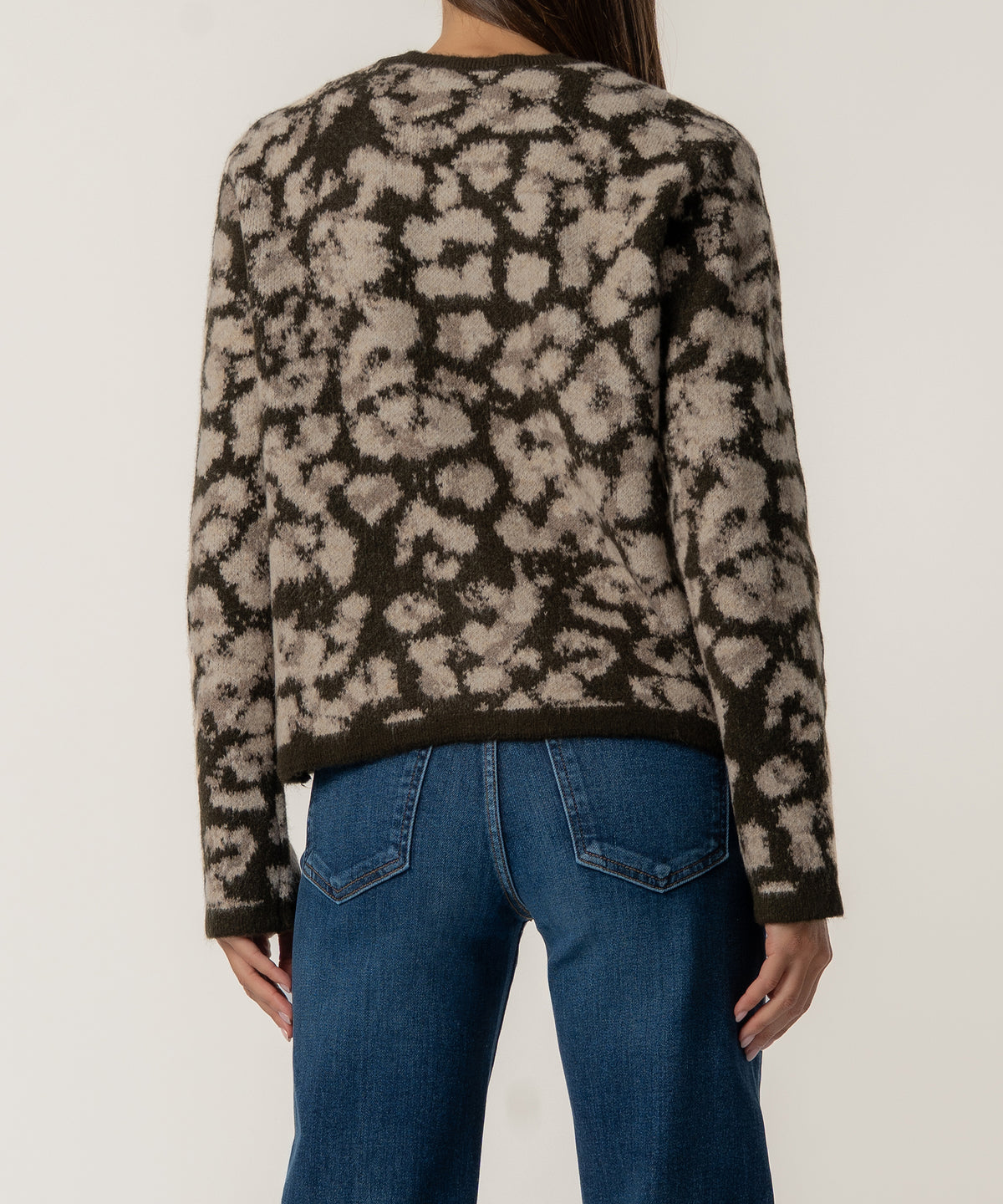 Sadie Sweater Knit Cardigan in Brown