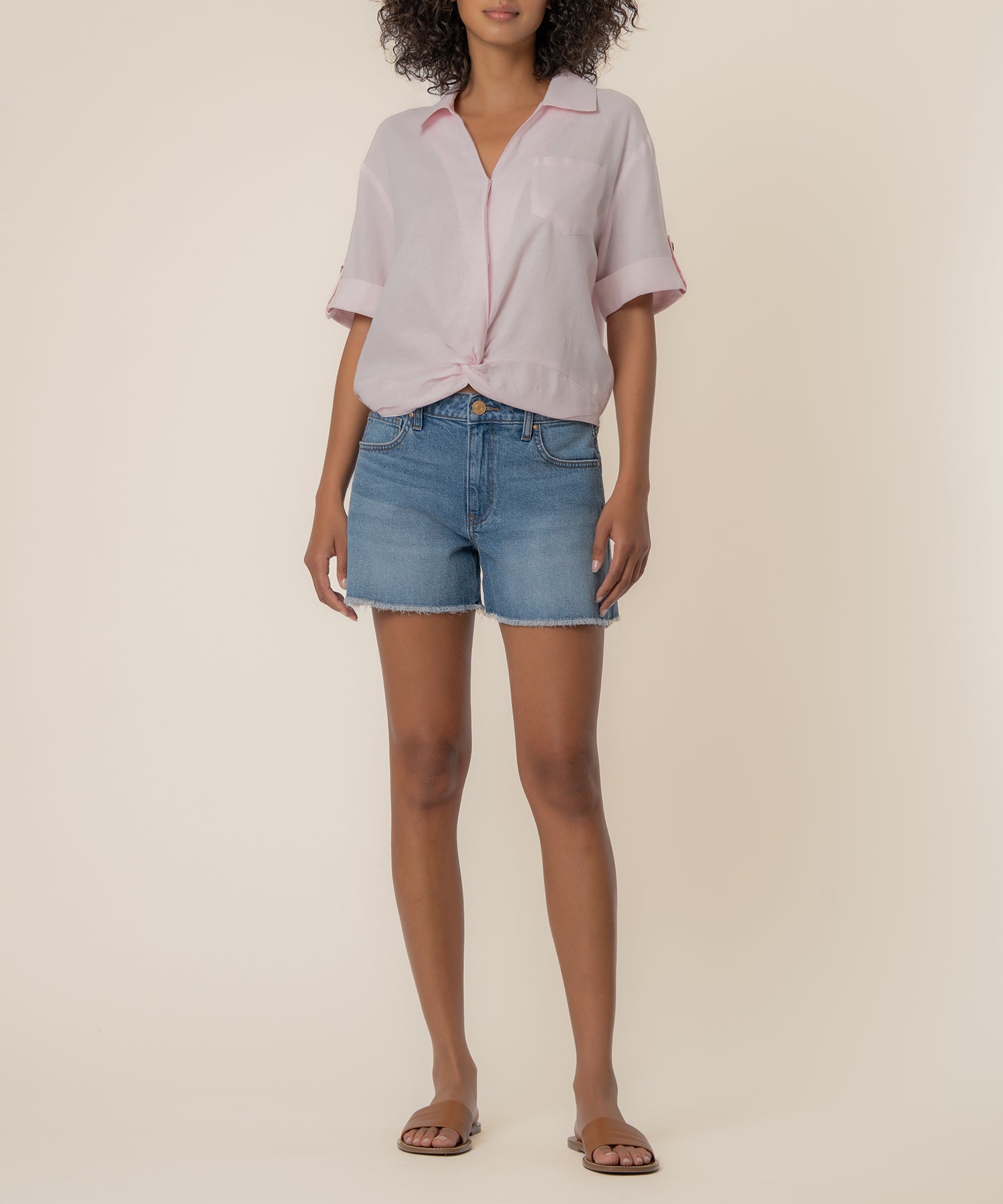 Rebel Linen Knot Front Shirt