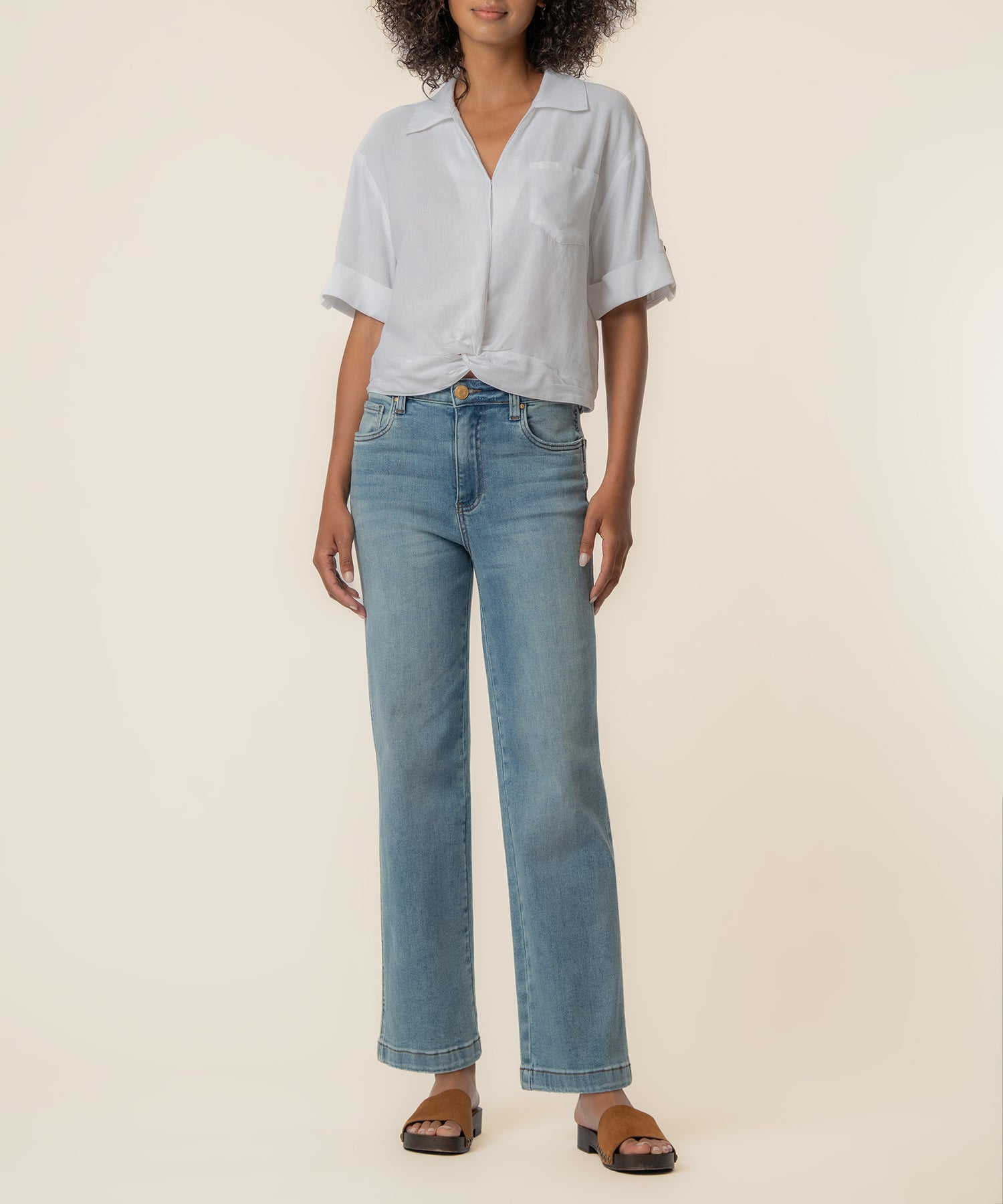 Rebel Linen Knot Front Shirt