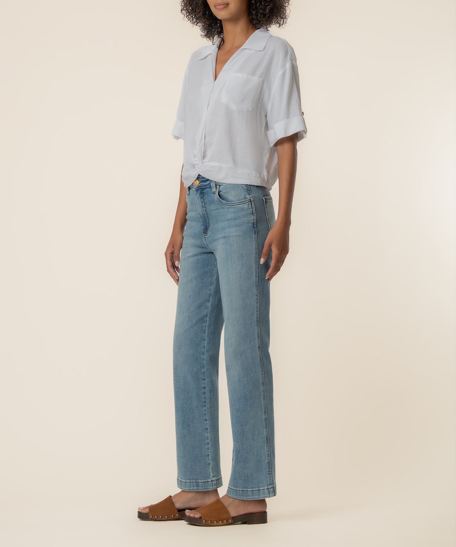Rebel Linen Knot Front Shirt