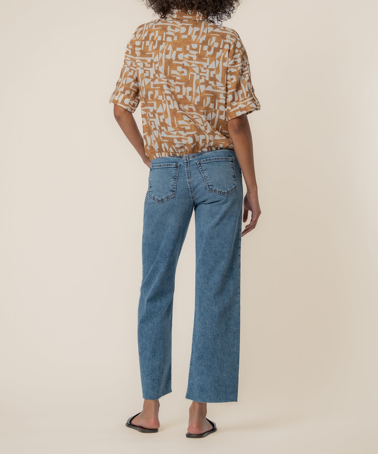 Rebel Linen Knot Front Shirt in Cambridge Wood