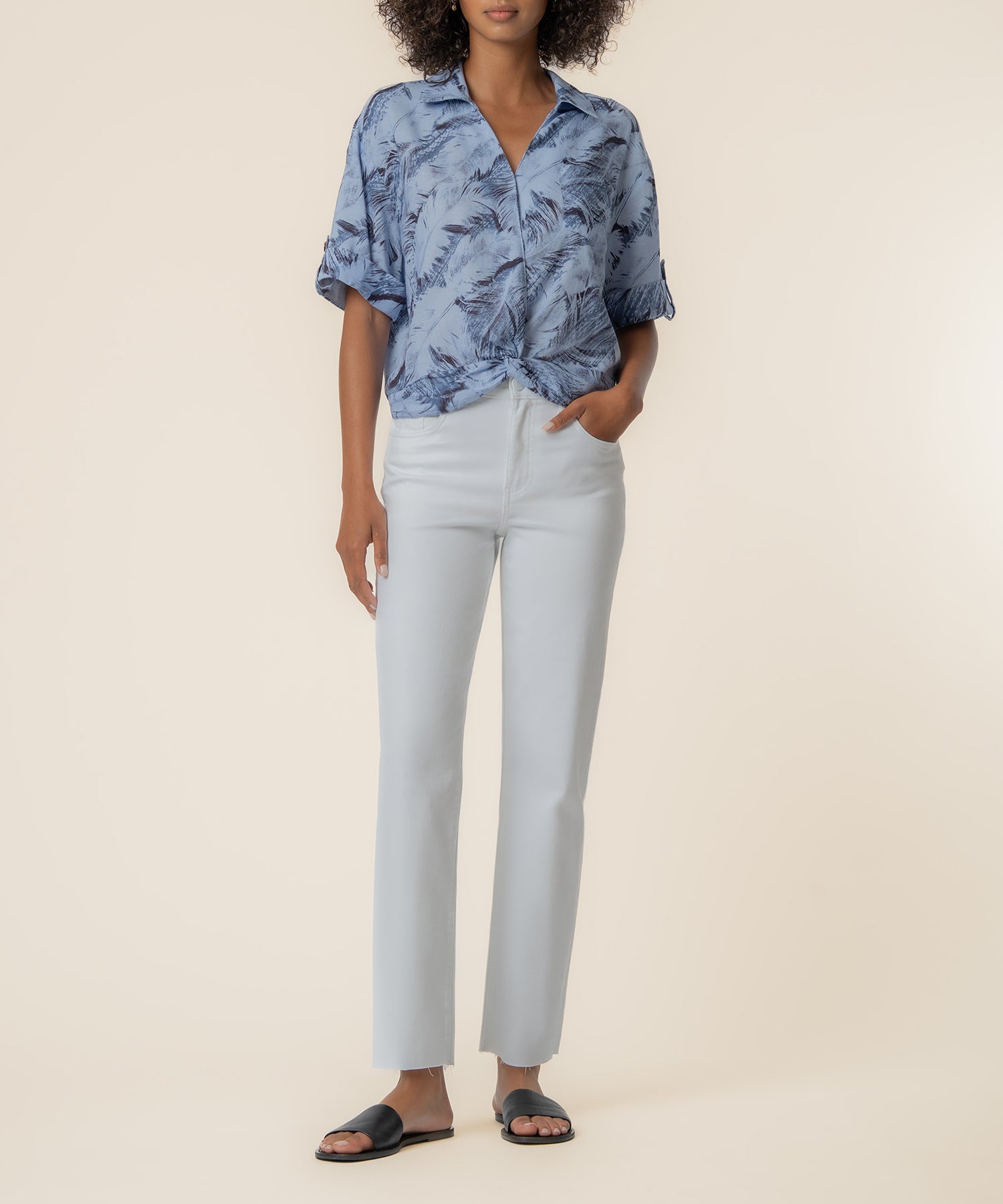 Rebel Linen Knot Front Shirt