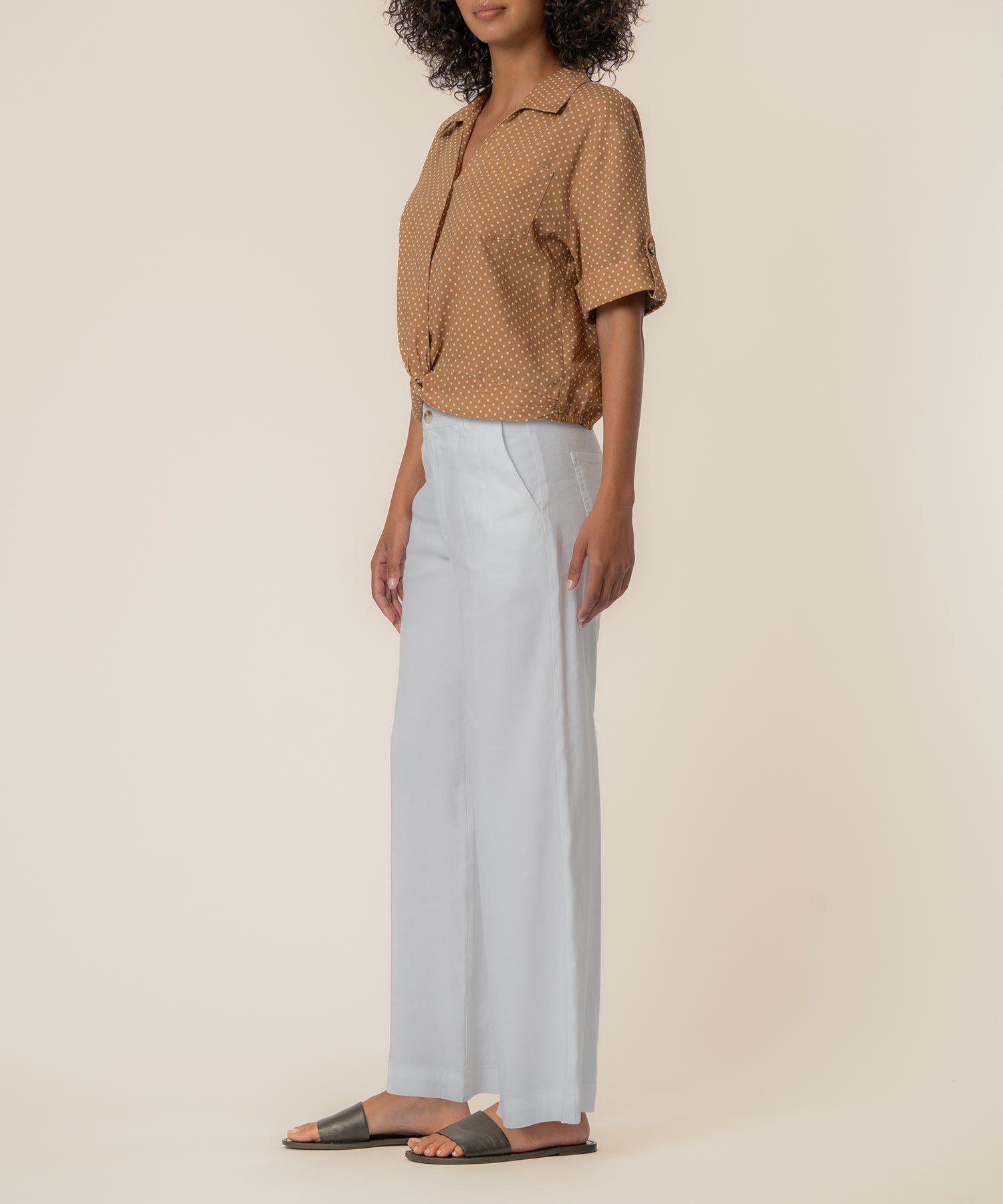 Rebel Linen Knot Front Shirt