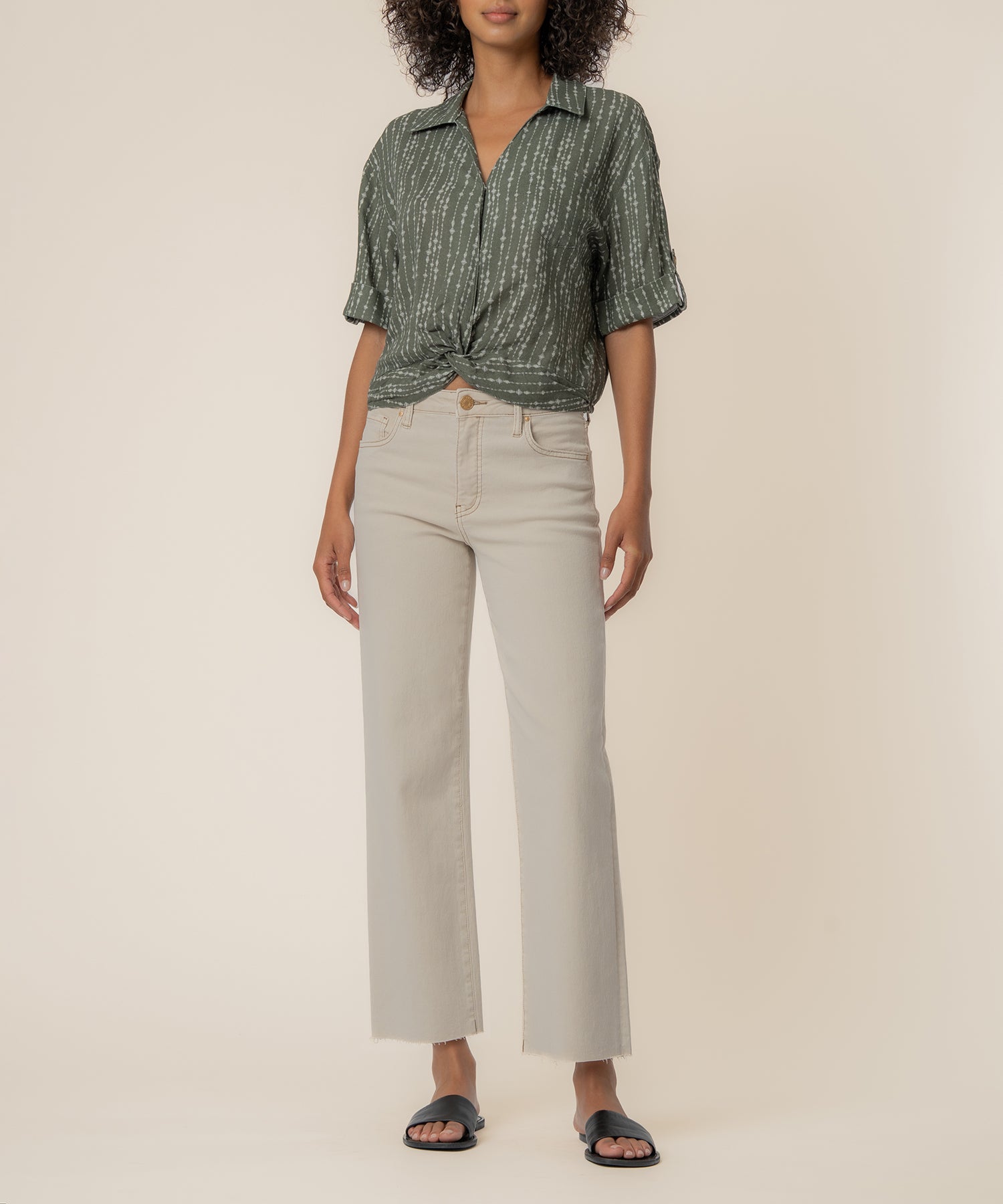 Rebel Linen Knot Front Shirt