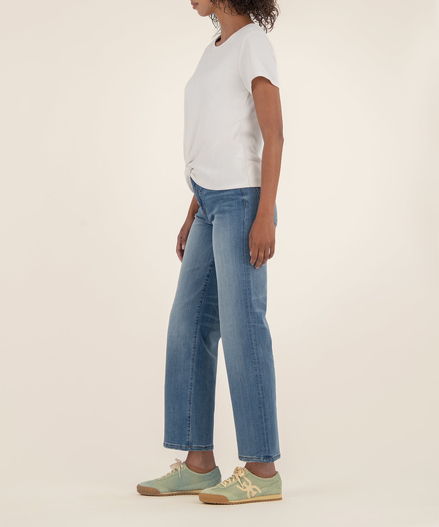 Avi Twist Hem Crew Neck Top