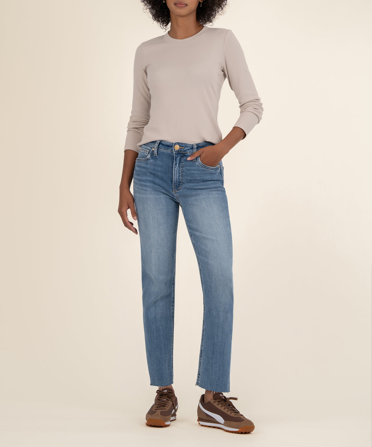 Noelie Knit Top in Taupe