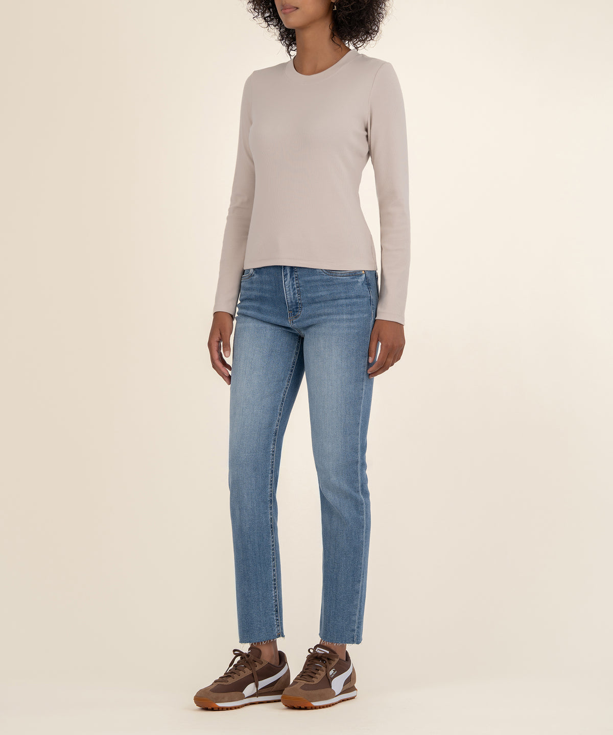 Noelie Knit Top in Taupe