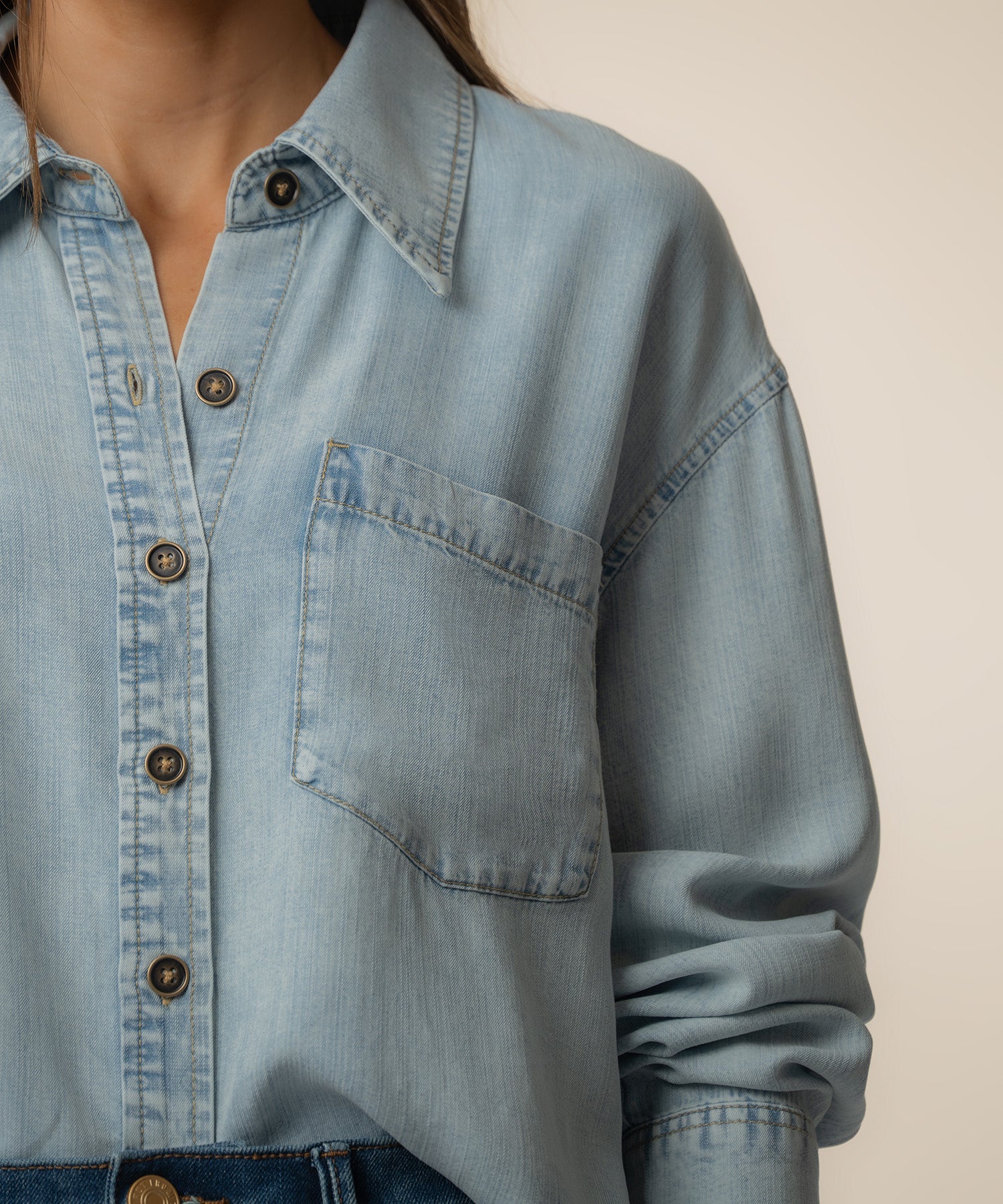 Alyssa Denim Shirt in Zappy Wash
