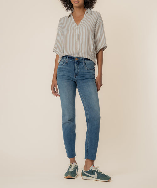 Donna Top in Ivory/Taupe - Kut from the Kloth