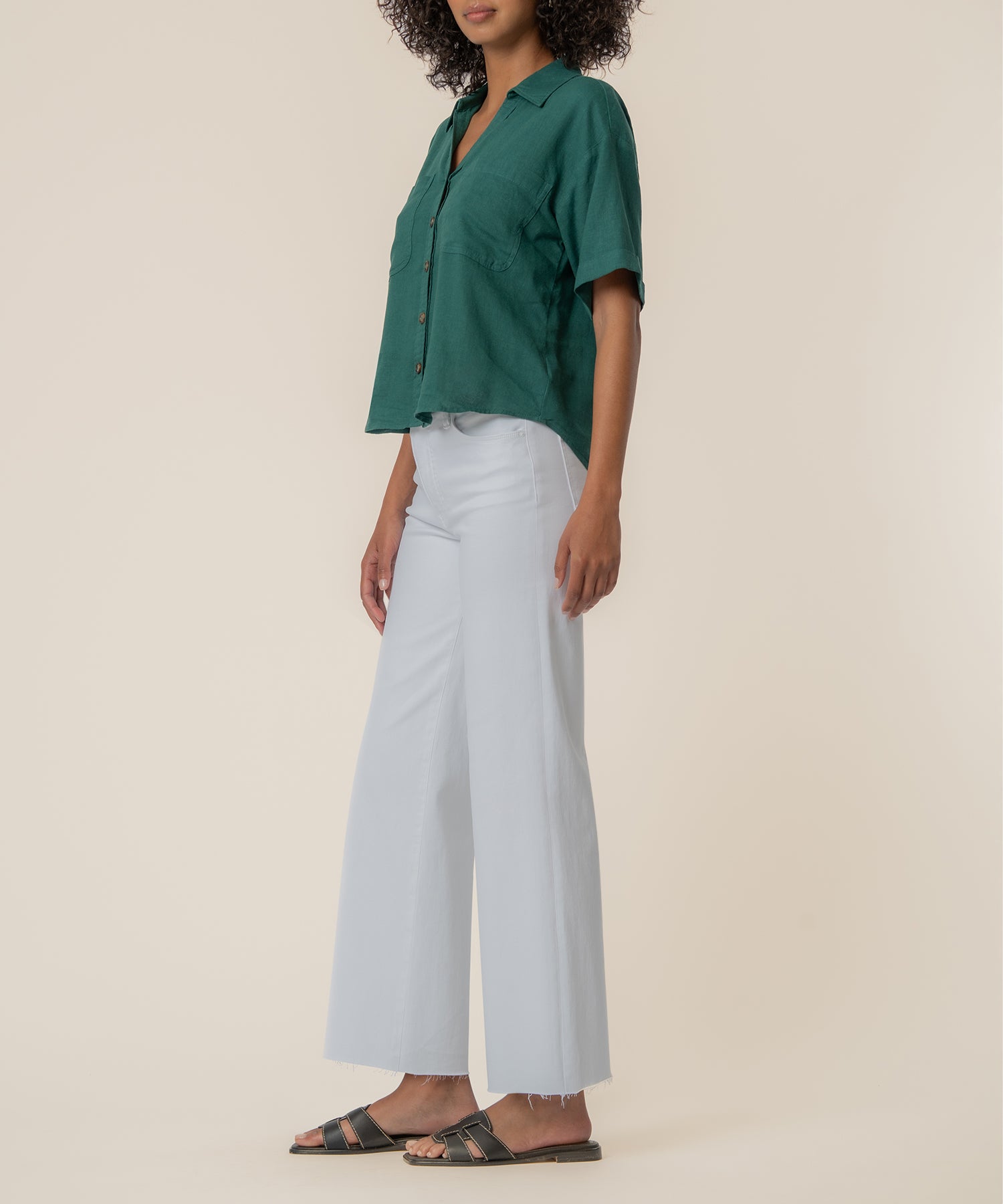 Brianna Linen Boxy Shirt