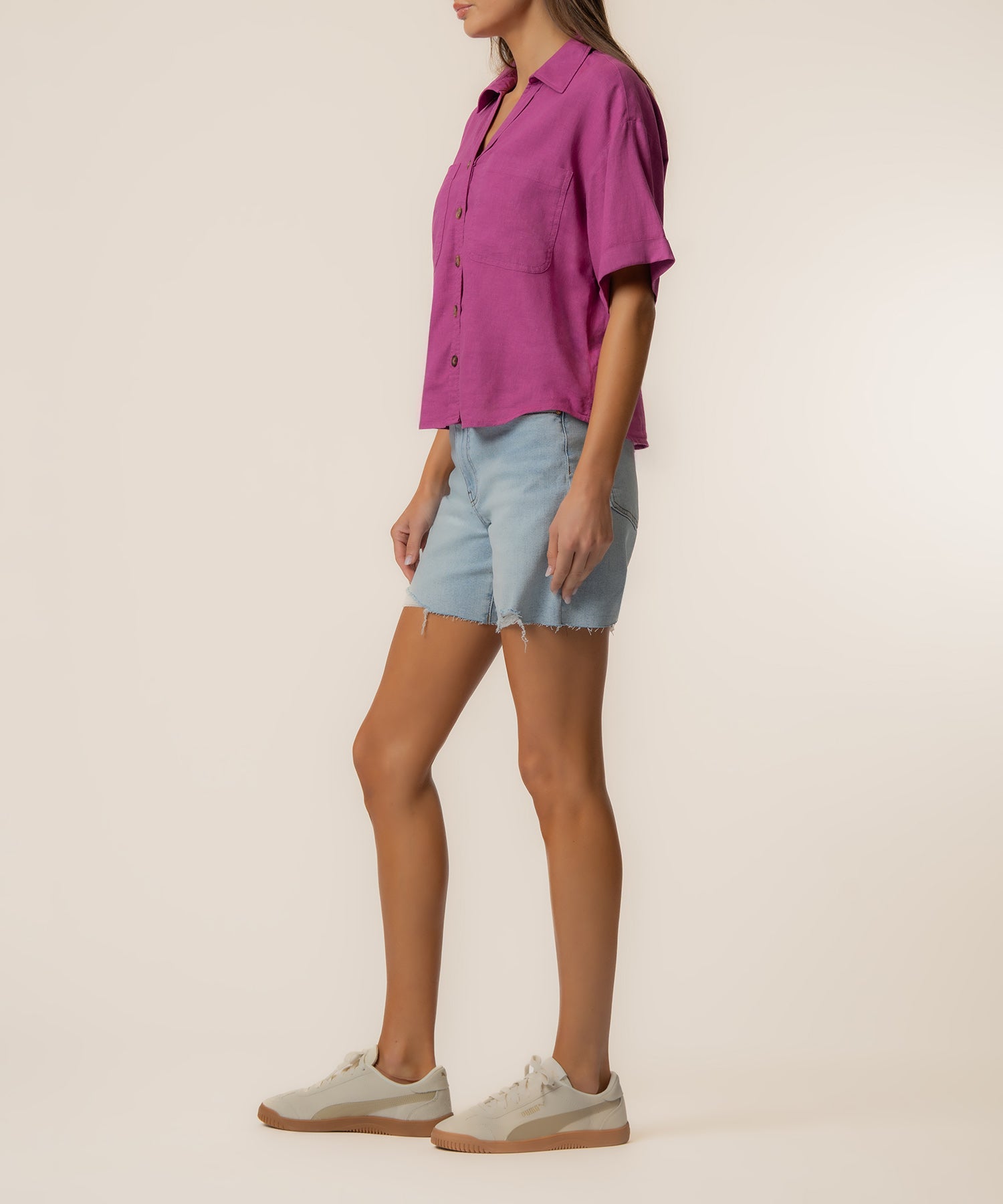Brianna Linen Boxy Shirt