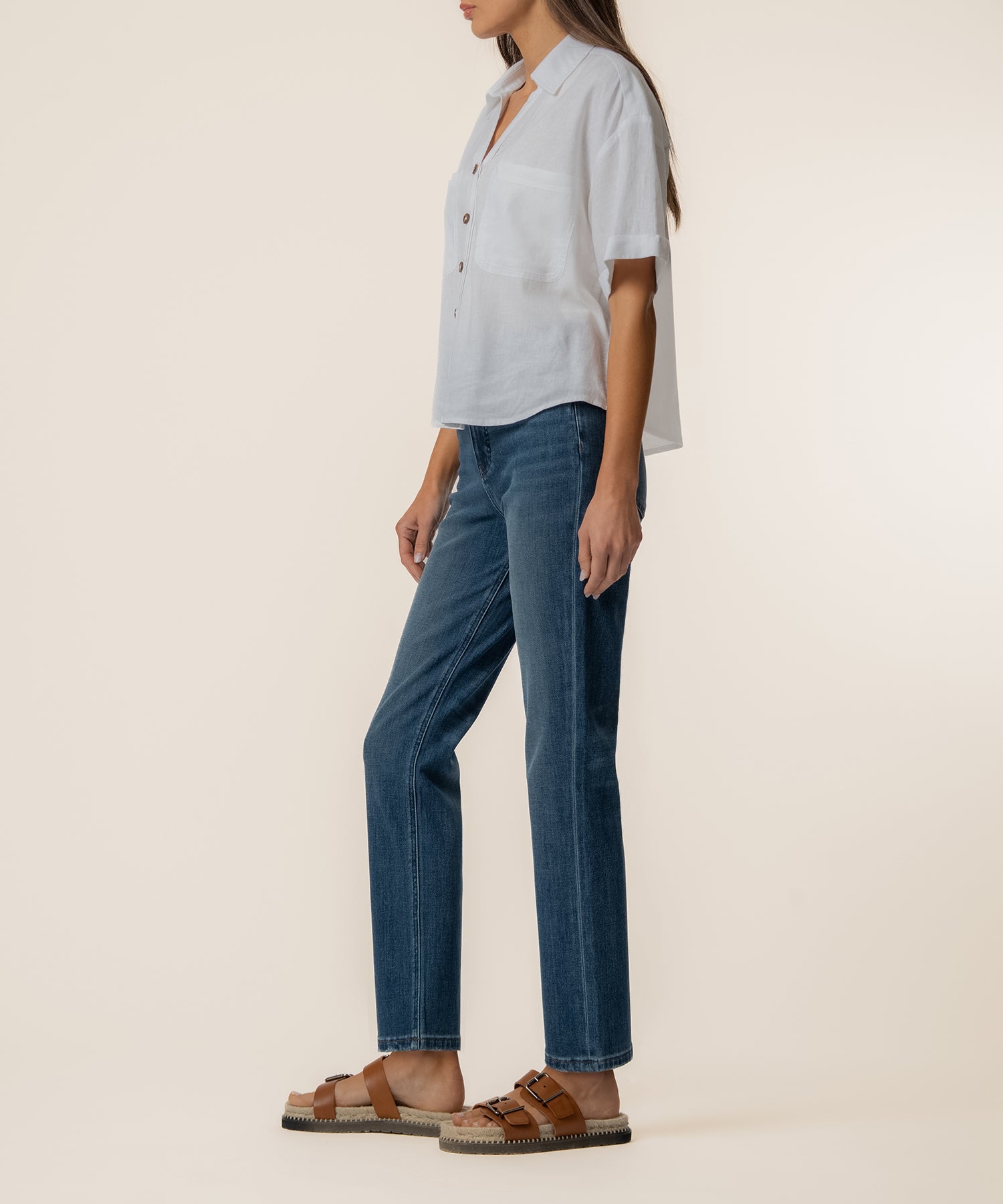 Brianna Linen Boxy Shirt