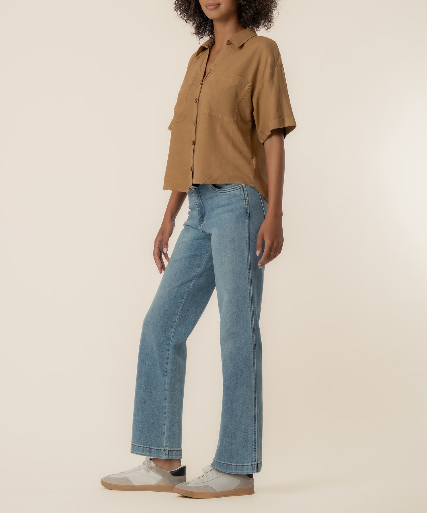 Brianna Linen Boxy Shirt