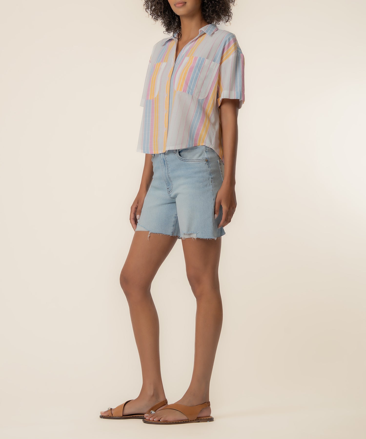 Brianna Linen Boxy Shirt