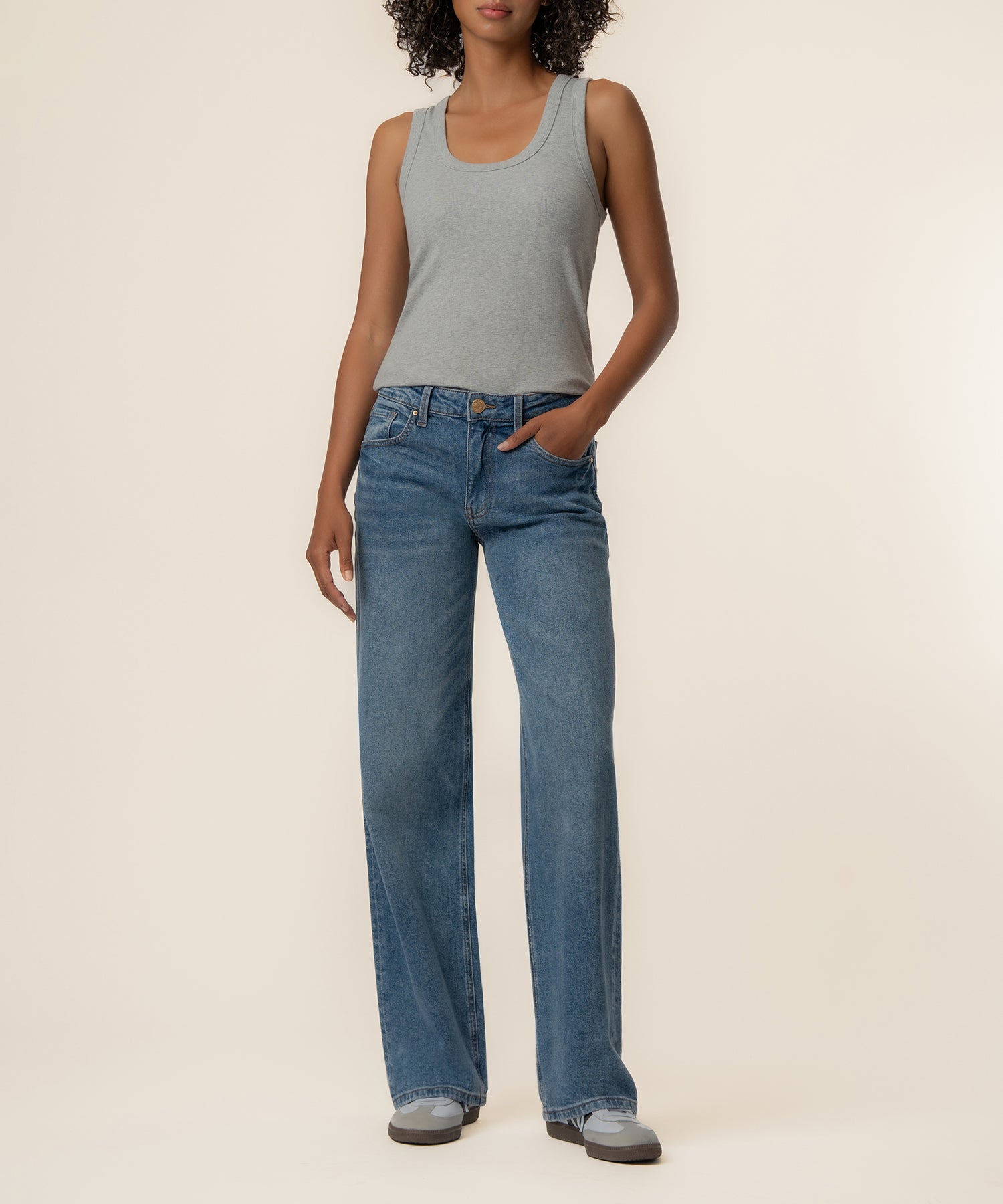 Anastasia Tank Top in Heather Grey