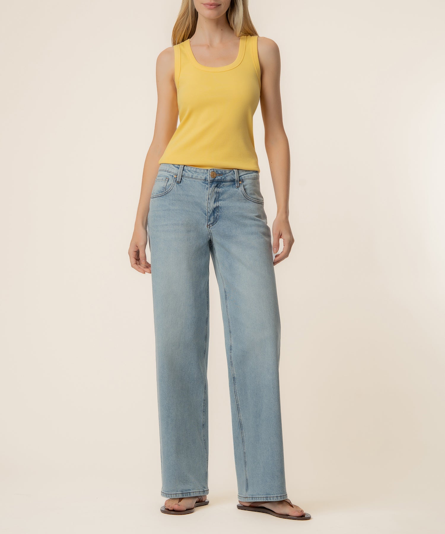 Anastasia Tank Top in Limoncello