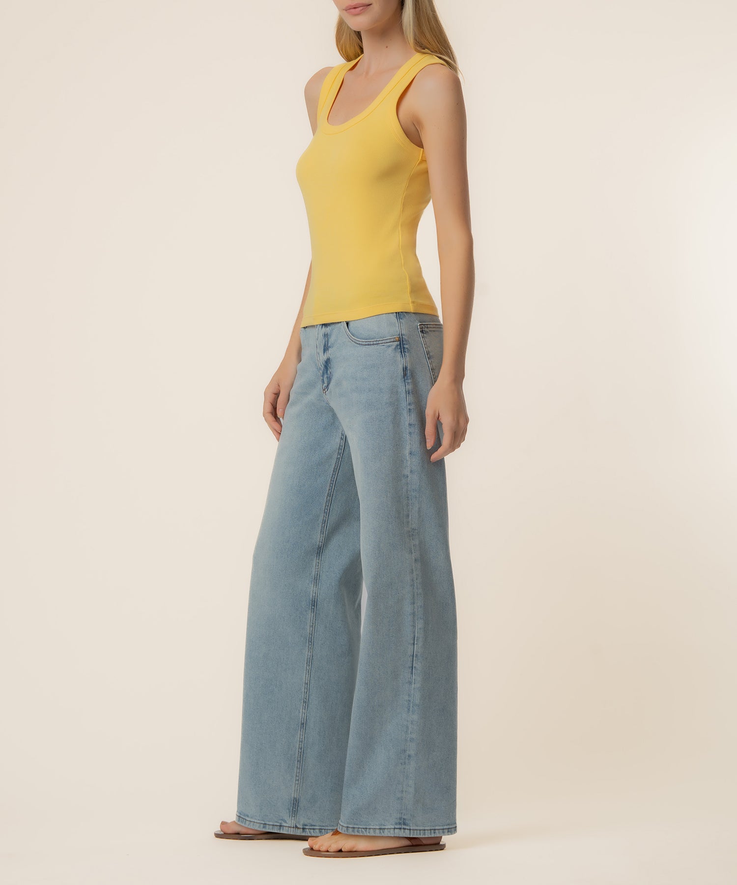 Anastasia Tank Top in Limoncello
